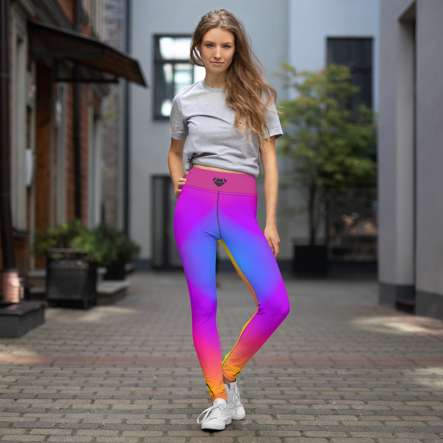 AFA Abstract Pattern Bold Bright Colors Yoga Leggings