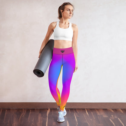 AFA Abstract Pattern Bold Bright Colors Yoga Leggings