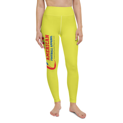 AFA Brand Logo Yellow Signature Premium Yoga Leggings