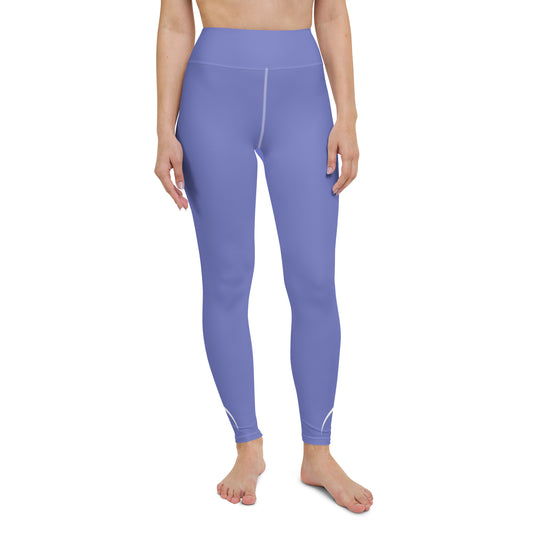 AFA Basics Medium Slate Blue Solid Yoga Leggings