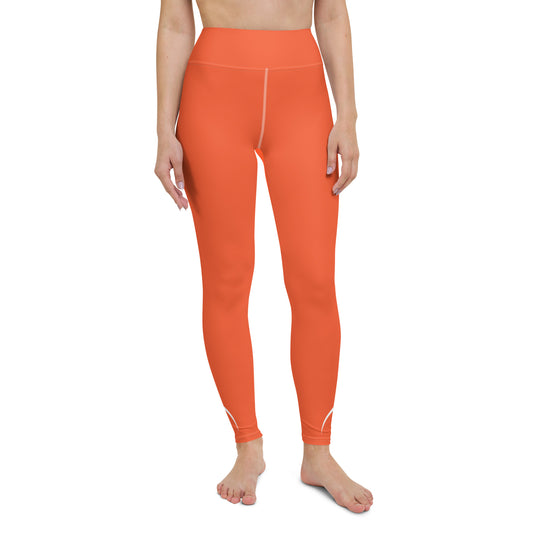 AFA Basics Outrageous Orange Solid Yoga Leggings