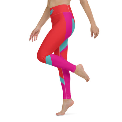 AFA Big Heart Red Yoga Leggings