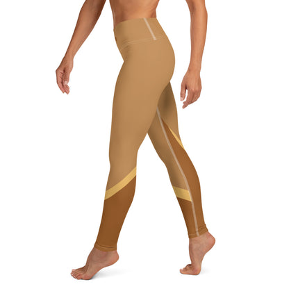 AFA Big Heart Rich Gold Abstract Yoga Leggings