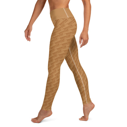 AFA Rich Gold  Repeat Pattern Yoga Leggings