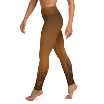 AFA Diamond Heart Rich Gold Neutrals Yoga Leggings