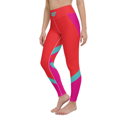 AFA Big Heart Red Yoga Leggings