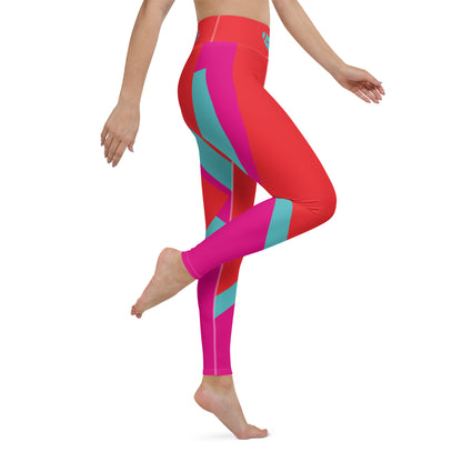 AFA Big Heart Red Yoga Leggings