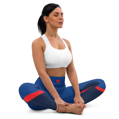 AFA Big Heart Navy Yoga Leggings