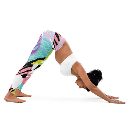 AFA Abstract Pattern 1 Signature Bold Color Yoga Leggings