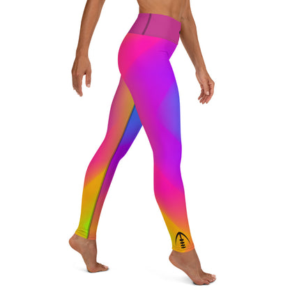 AFA Abstract Pattern Bold Bright Colors Yoga Leggings