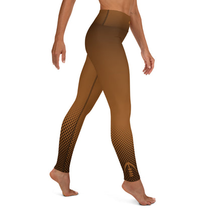 AFA Diamond Heart Rich Gold Neutrals Yoga Leggings