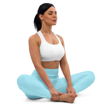 AFA Basics Blizzard Blue Solid Yoga Leggings