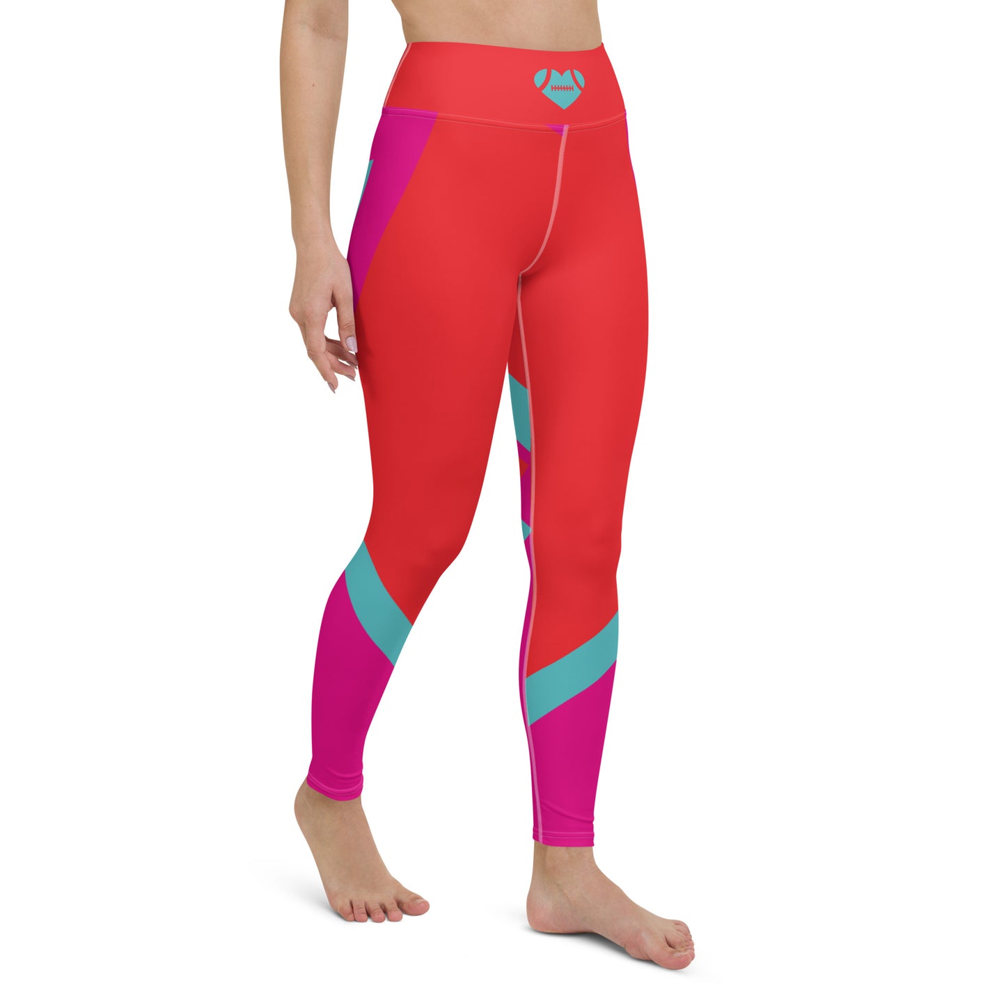 AFA Big Heart Red Yoga Leggings