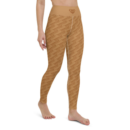 AFA Rich Gold  Repeat Pattern Yoga Leggings