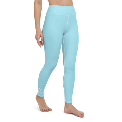 AFA Basics Blizzard Blue Solid Yoga Leggings