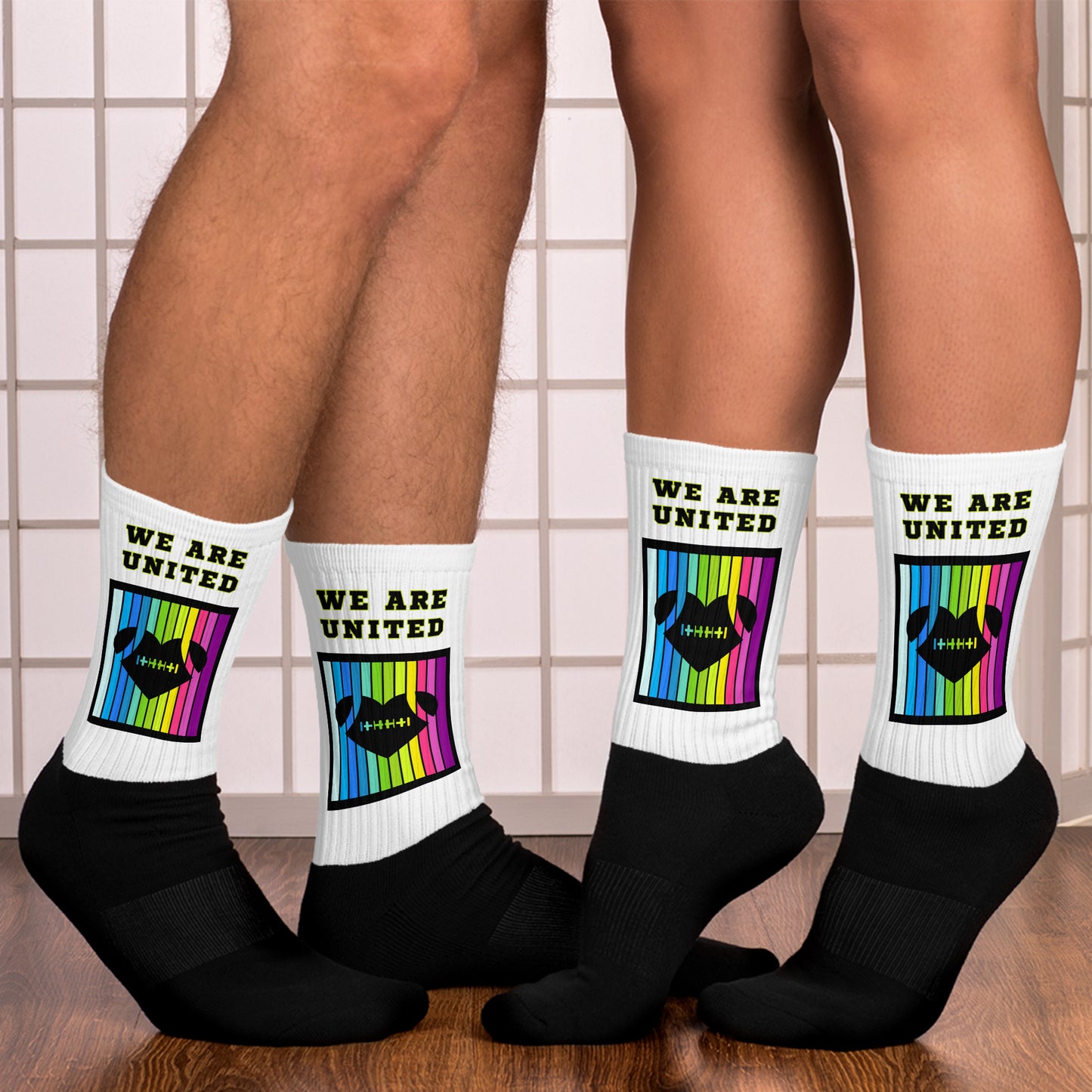 AFA PRIDE Rainbow Heart We Are United Socks