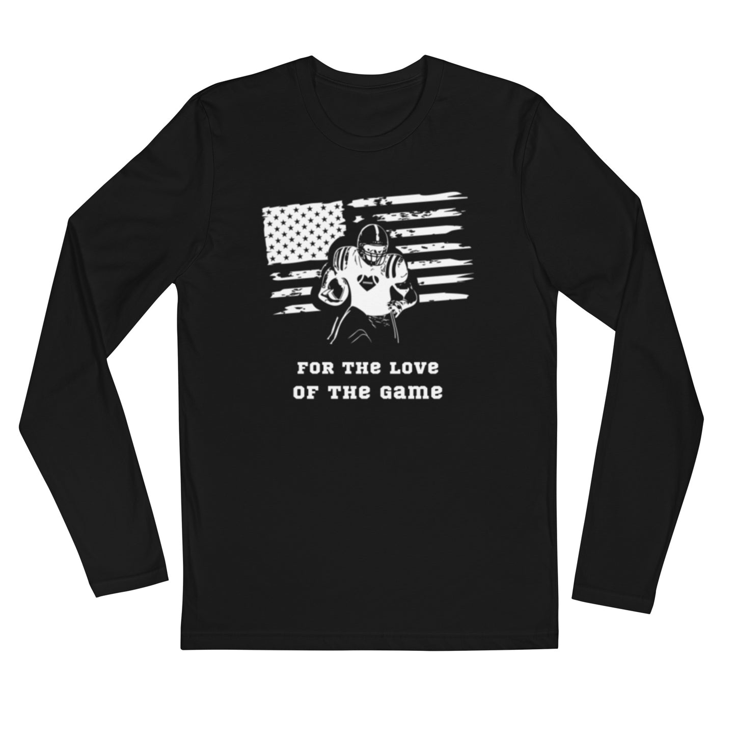 AFA American Football For The Love Of The game Men’s Long Sleeve Fitted Crew Neck Top
