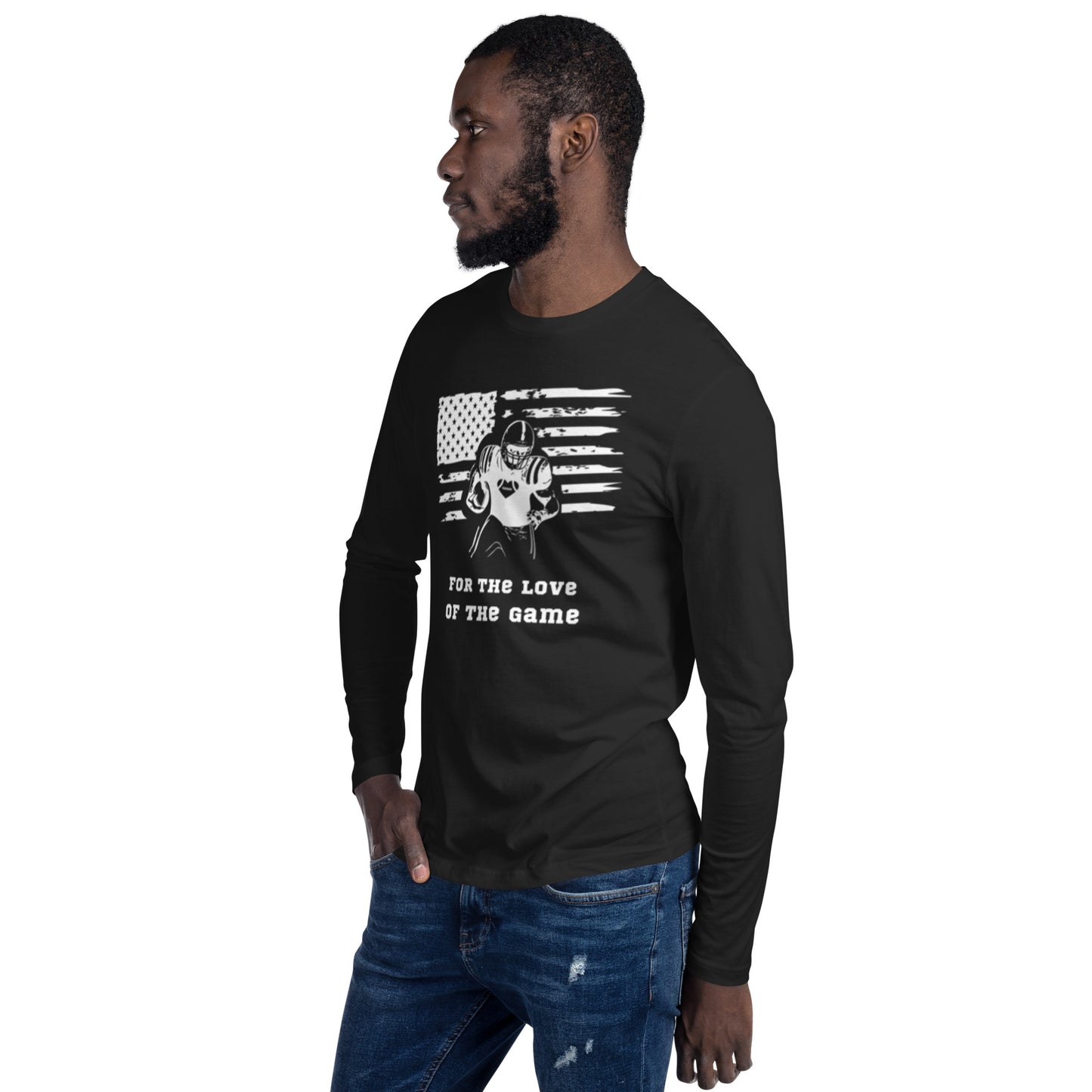 AFA American Football For The Love Of The game Men’s Long Sleeve Fitted Crew Neck Top