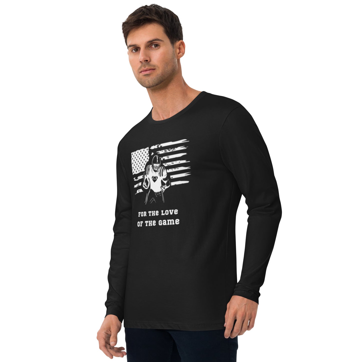 AFA American Football For The Love Of The game Men’s Long Sleeve Fitted Crew Neck Top