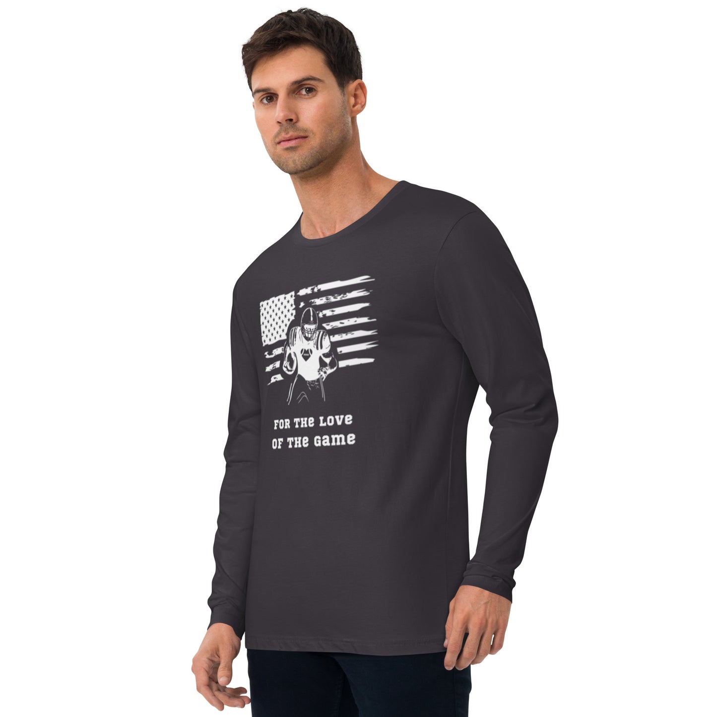 AFA American Football For The Love Of The game Men’s Long Sleeve Fitted Crew Neck Top