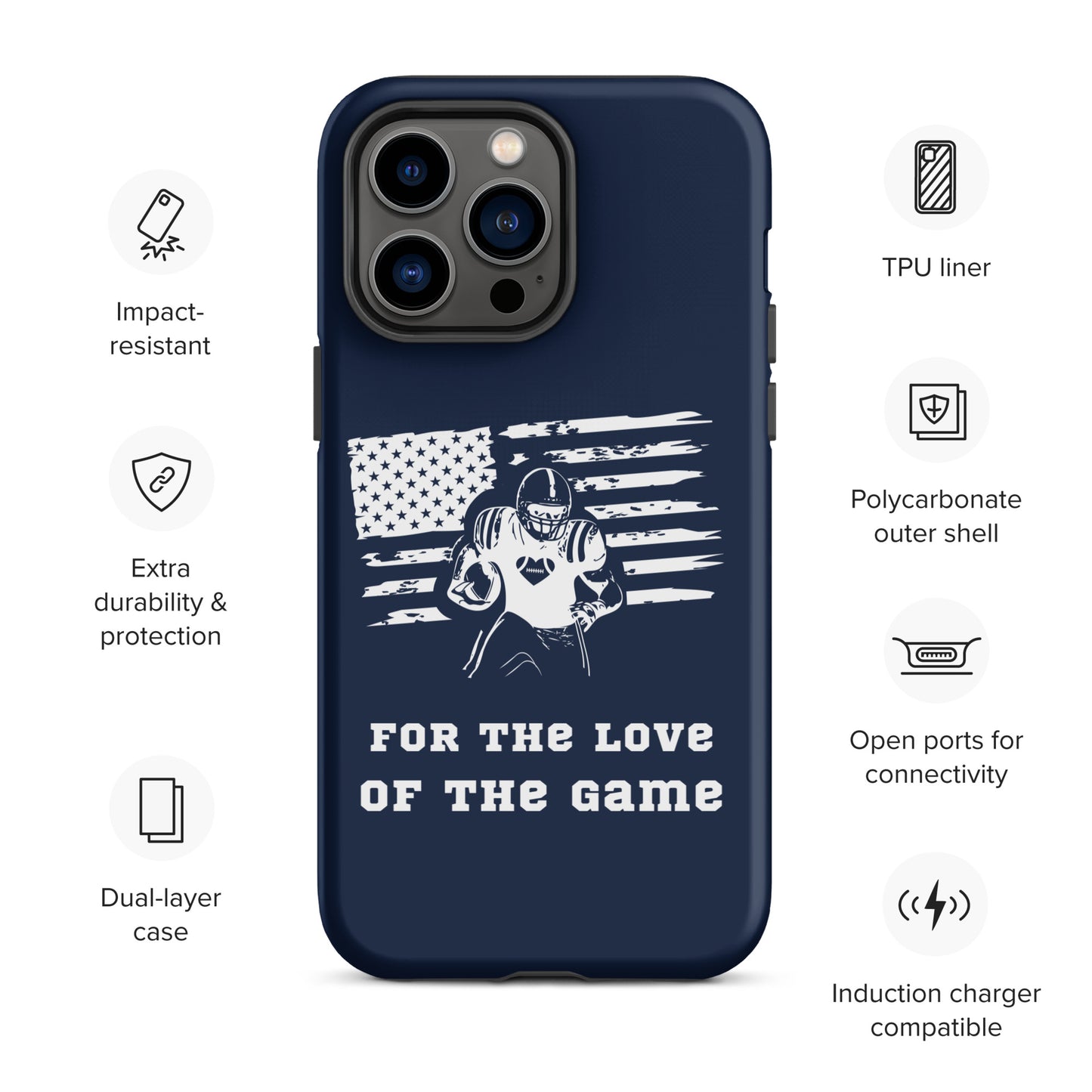 AFA American Football For The Love Of The Game NAVY Tough Case for iPhone®
