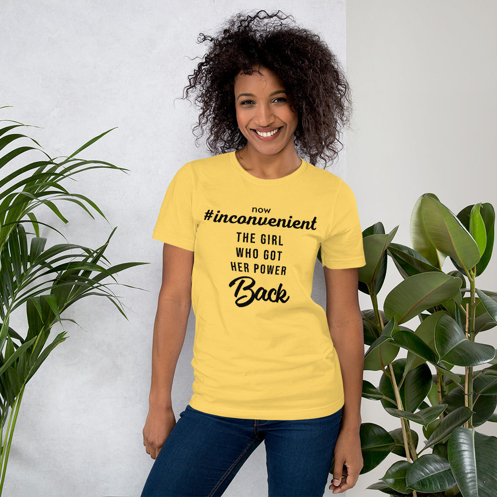 INCONVENIENT, The Girl Who Got Her POWER BACK, Boss Babe, T-Shirt Sarcasm, Woman's Impowering, Women's Racerback Tshirt